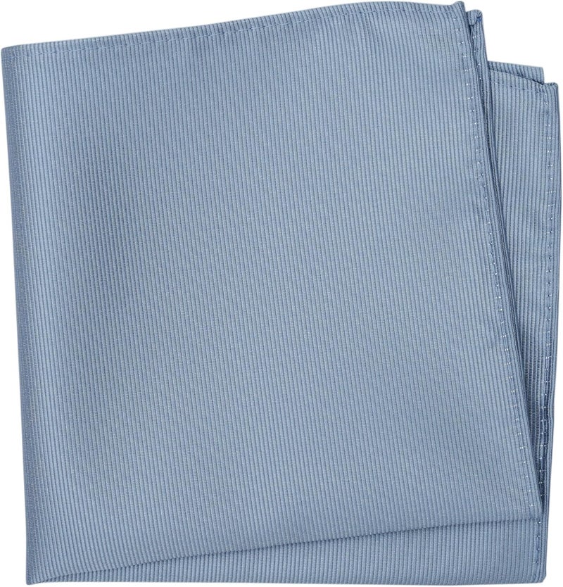 ZENXUS Regular Tie and Pocket Square for Men, Solid Color Necktie Set, 3.2 inch Standard Width - Image 3